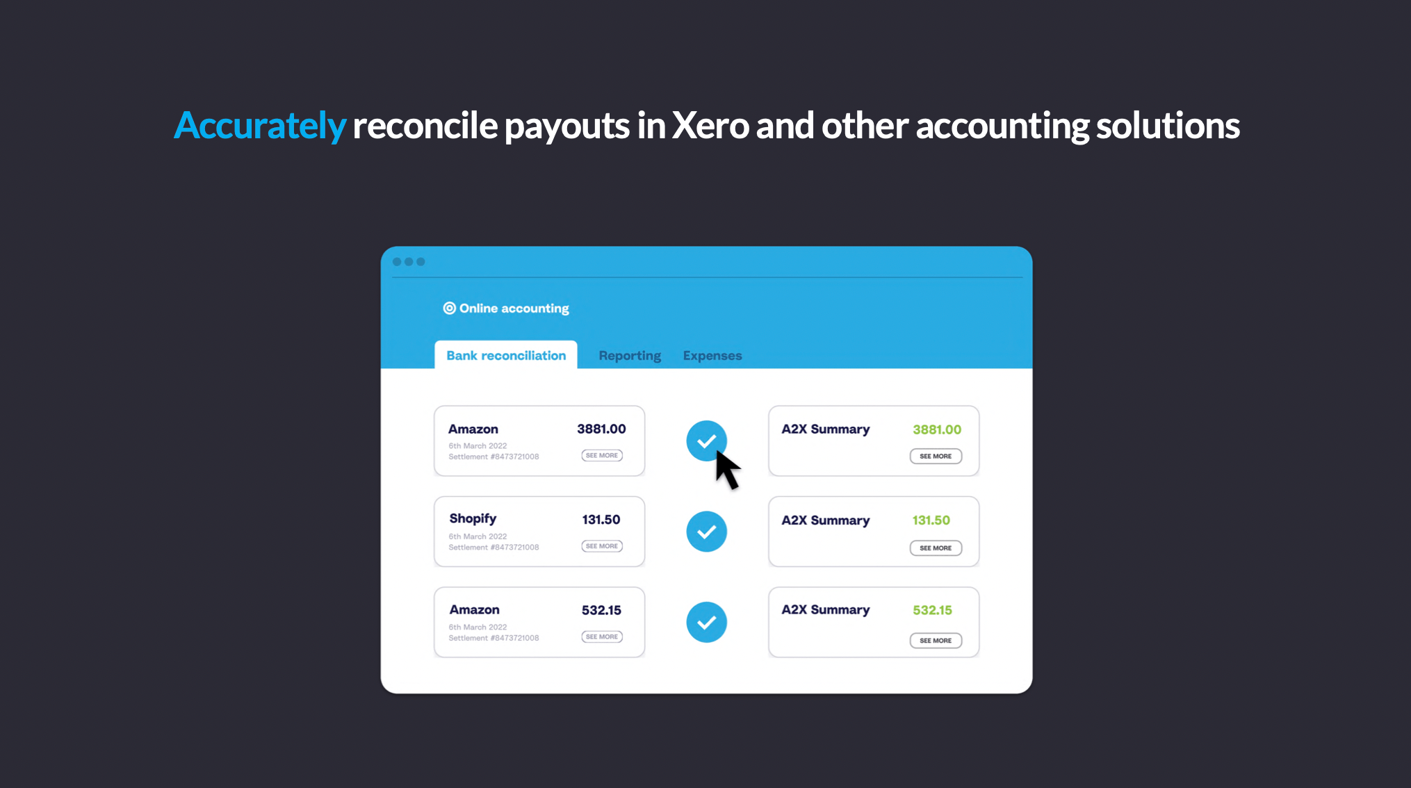 reconciling ecommerce sales Reconcile ecommerce finances with one click