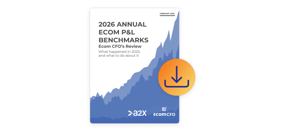 An image of the cover of the 2026 Annual Ecom P&L Benchmarks report with a "download" icon