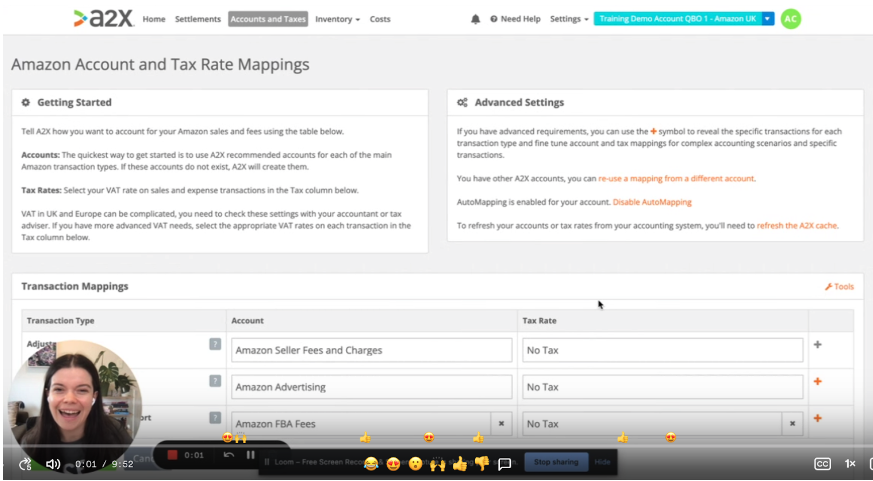 New A2X mapping page