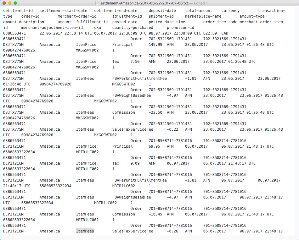 Amazon messy data csv image