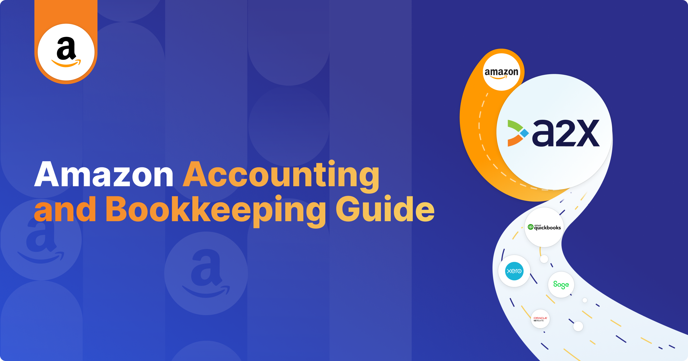 Amazon Accounting and Bookkeeping Guide An illustration showing the Amazon and A2X logos with the text 'Amazon Accounting and Bookkeeping Guide'