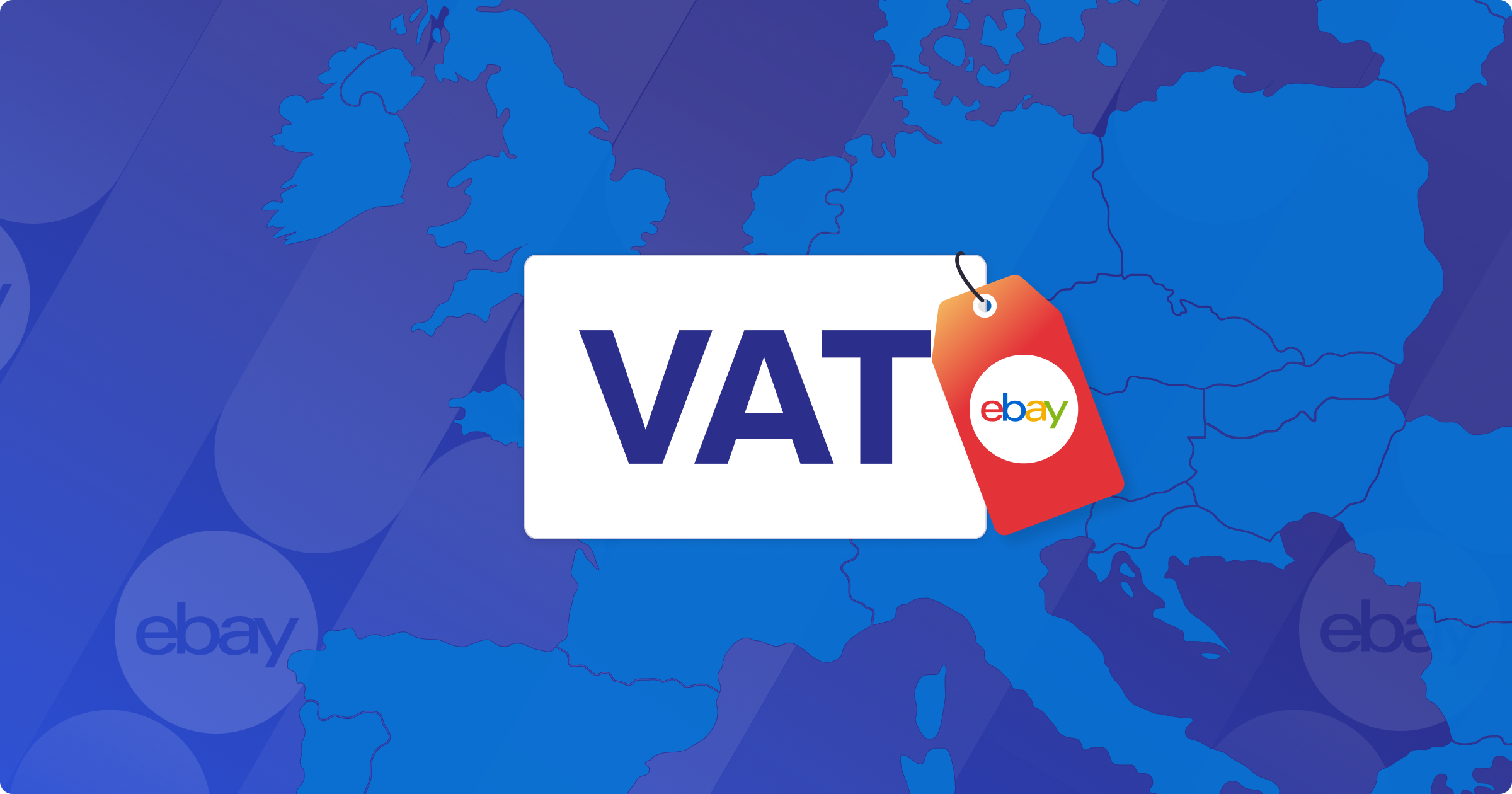 What eBay sellers need to know about VAT An illustration of the word VAT with the eBay logo on a price tag