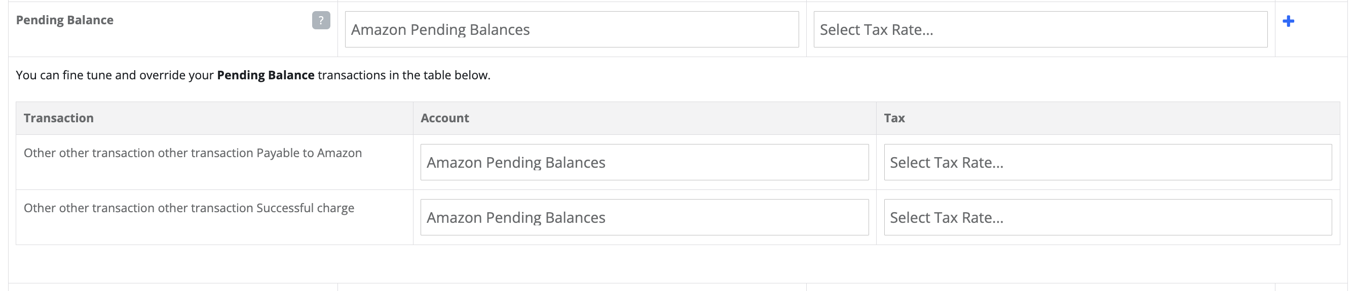 A2X mapping V1 pending payments Amazon Pay